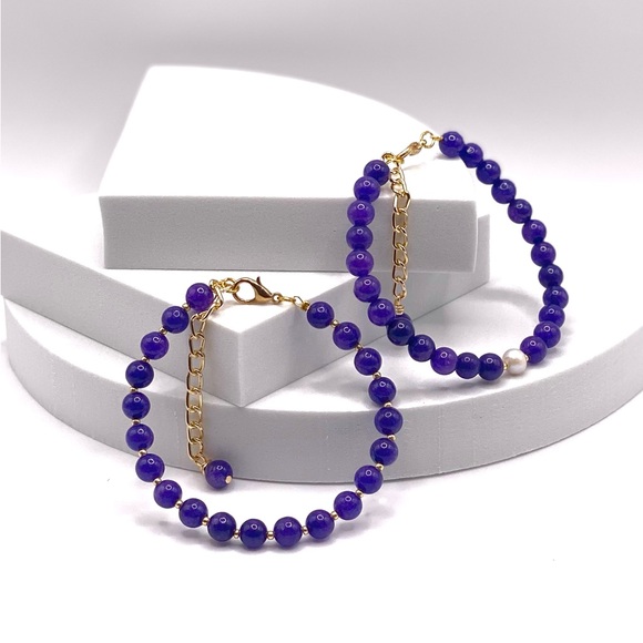 Beautiful Blue Jade Bracelet - Picture 15 of 15